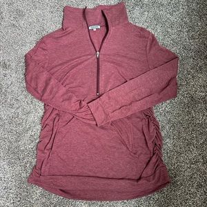 MATERNITY half-zip sweater